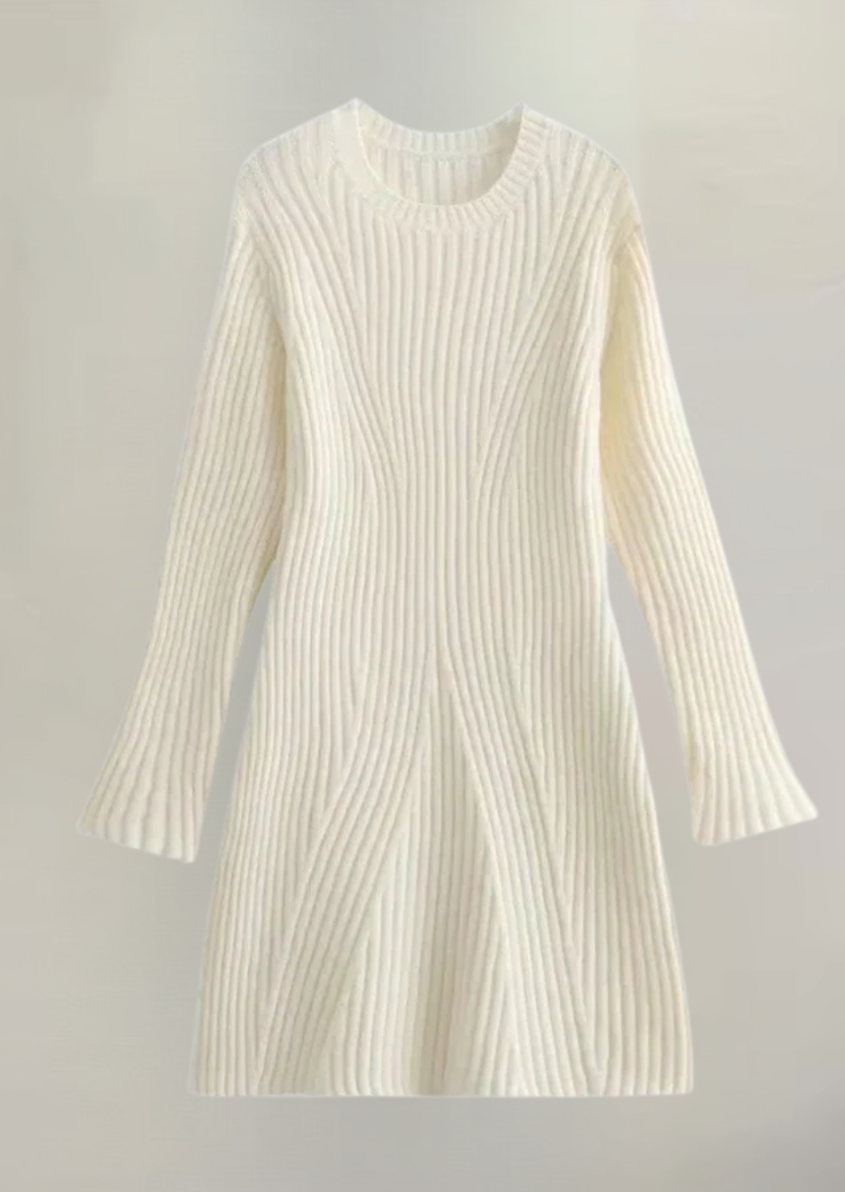 Faustine - Élégant Robe Mini en Tricot Côtelé