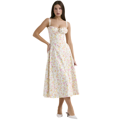 Irene - Robe Midi Élégante avec Corset pour Femmes