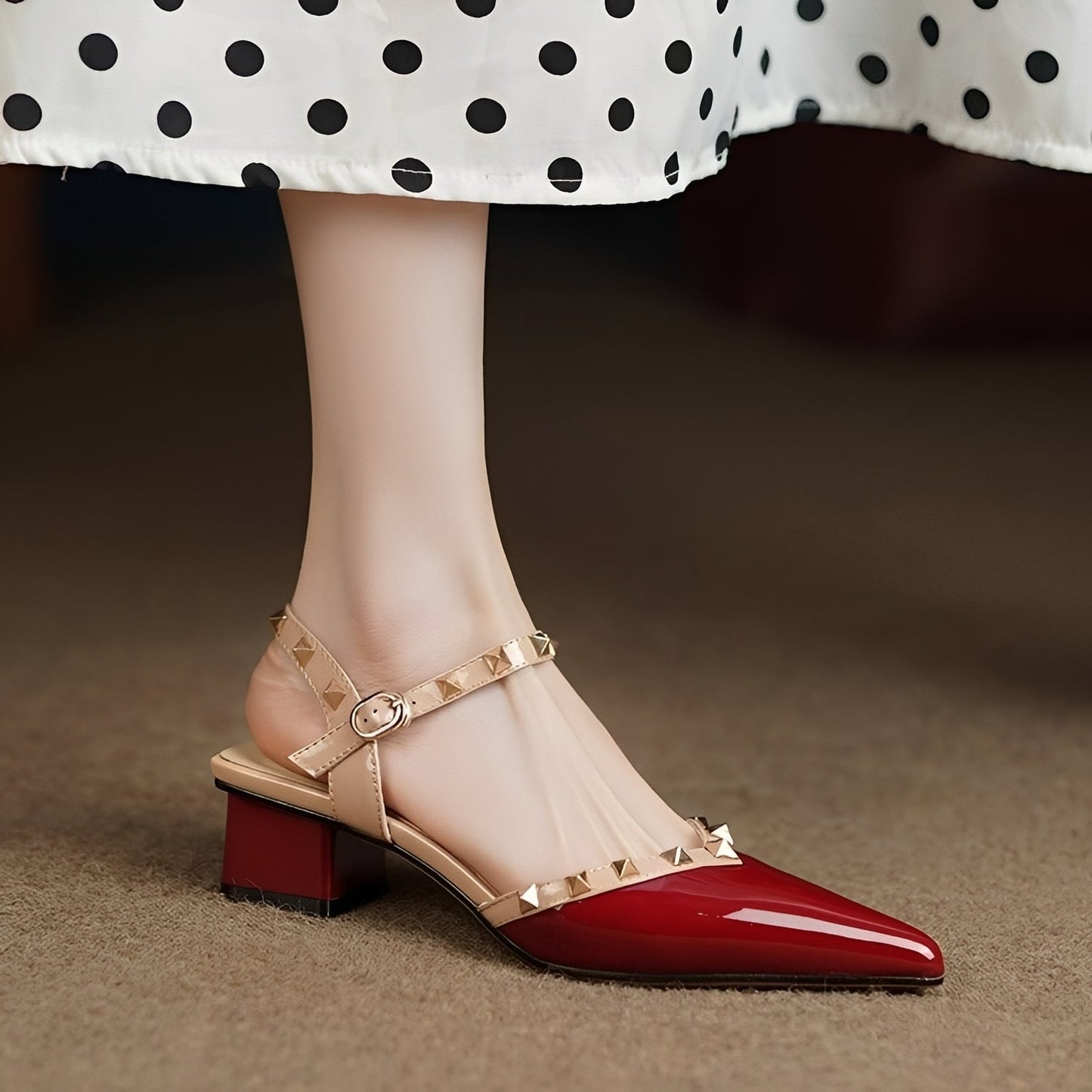 Paula - Chaussures à talons élégantes avec clous pointus pour femme