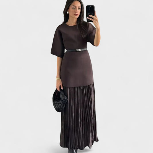 Andrea - Robe Maxi Plissée