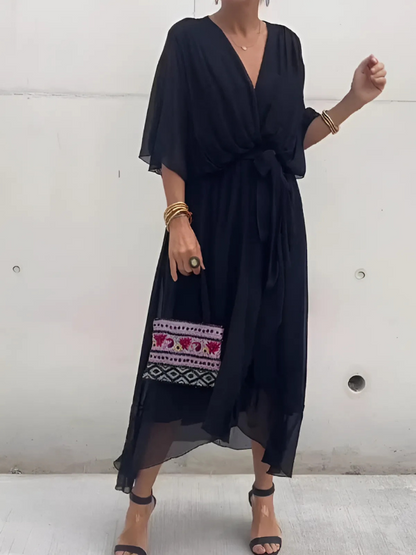Seraphina – Robes midi croisées intemporelles