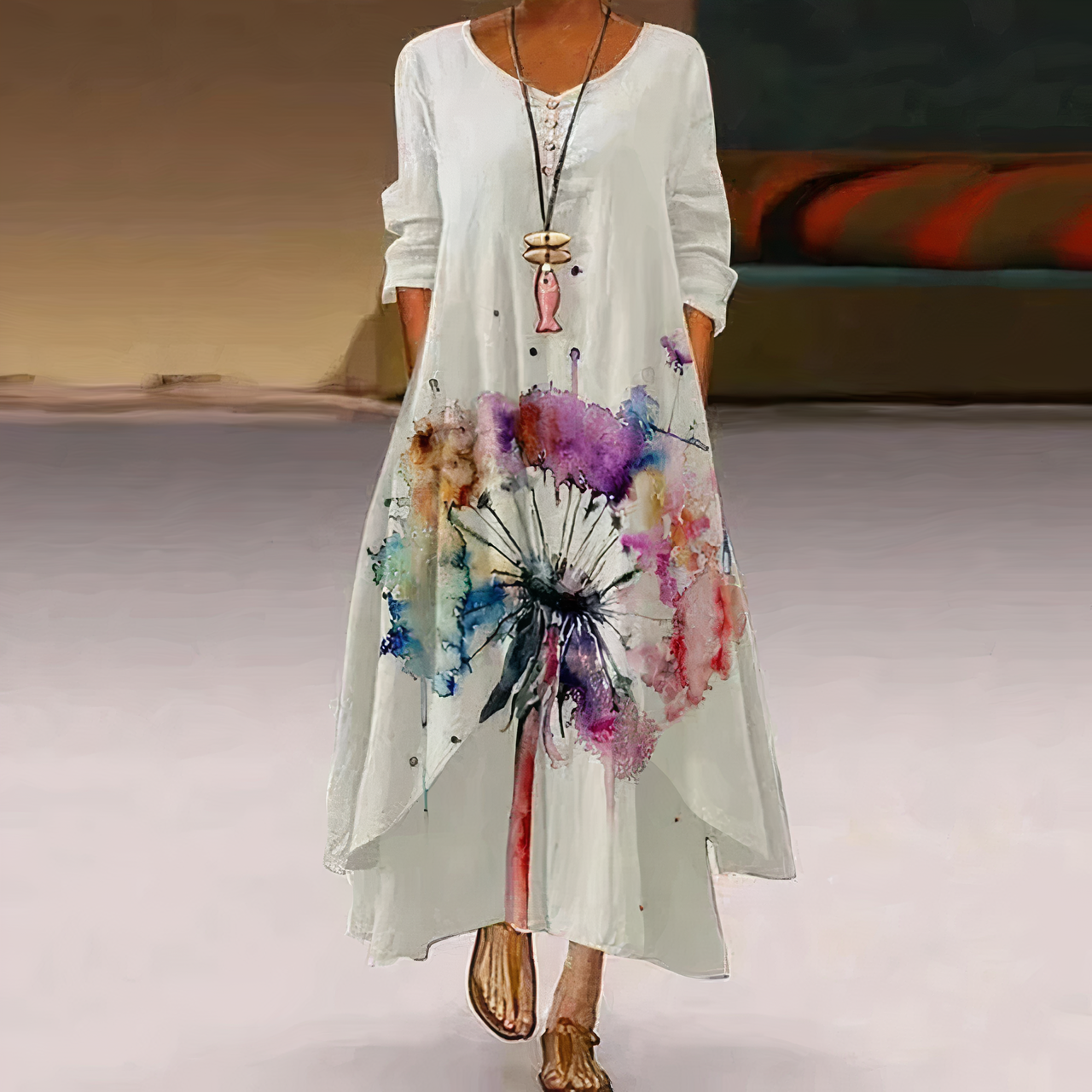 Lauren | Robe D'Été À Fleurs Pour Femme | Midi