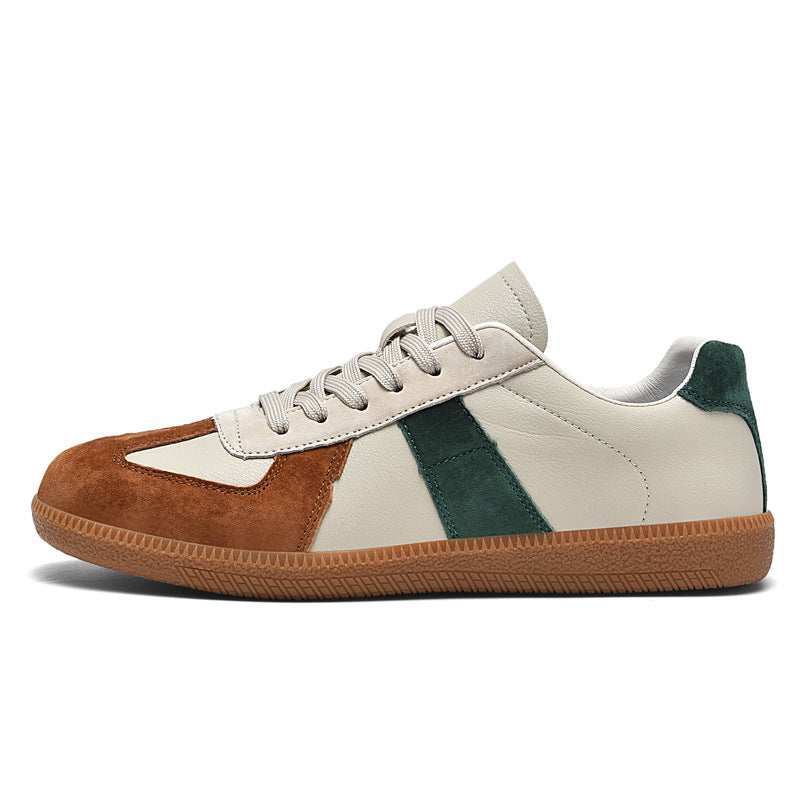 Irene - Baskets élégantes en cuir et toile pour femme