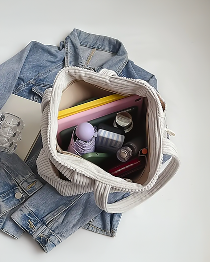 Tilda – Sac à Bandoulière Côtelé avec Détail en Corde