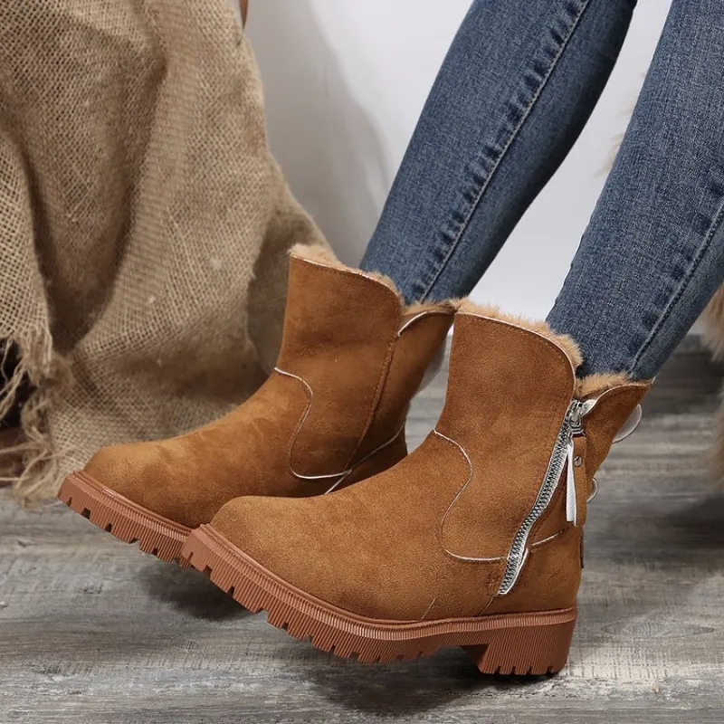 Annalisa - Bottes en Cuir Pelucheux Confortables