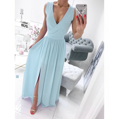 Robe en lin sans manches pour femme