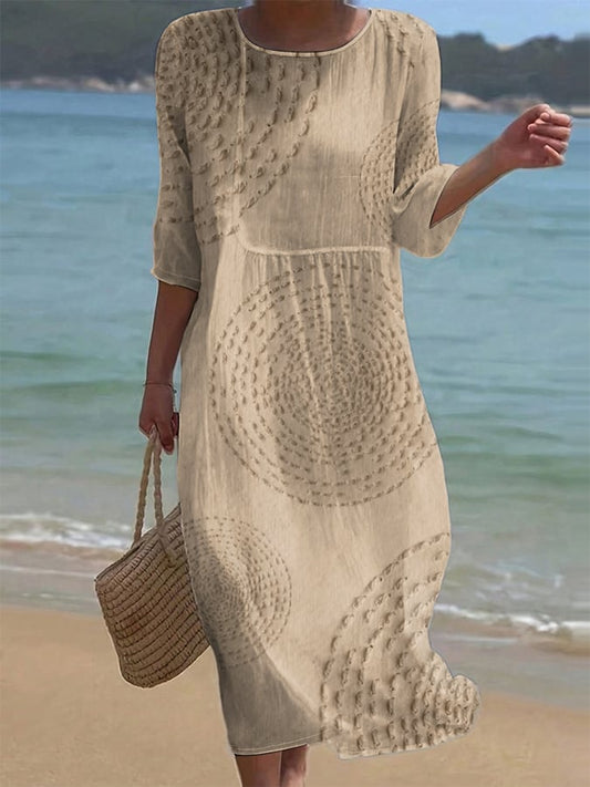 Robe Casual Brodée pour Femme.