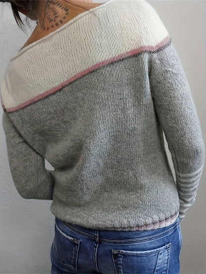 Katharina - Pull à Manches Longues Rayé