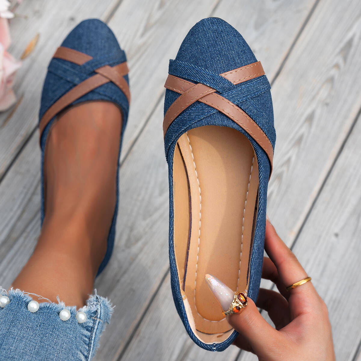 Edvige - Sandales en Denim Chic