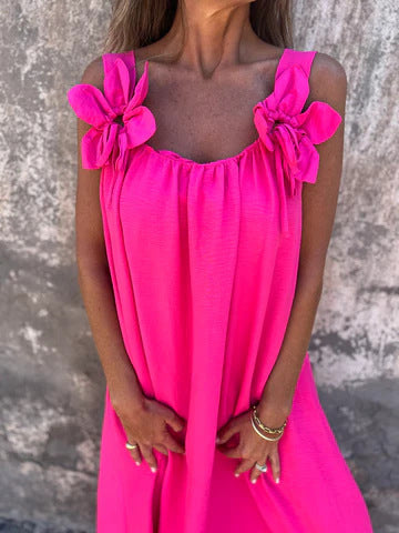 Robe Fleurie Décolletée en U - Élégance Intemporelle