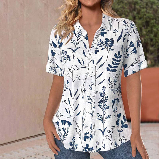 BETTY | BLOUSE CASUAL AVEC IMPRIMÉ DE FEUILLES