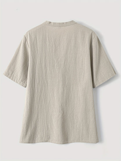 Sharron - Blouse Élégante à Col V avec Boutons