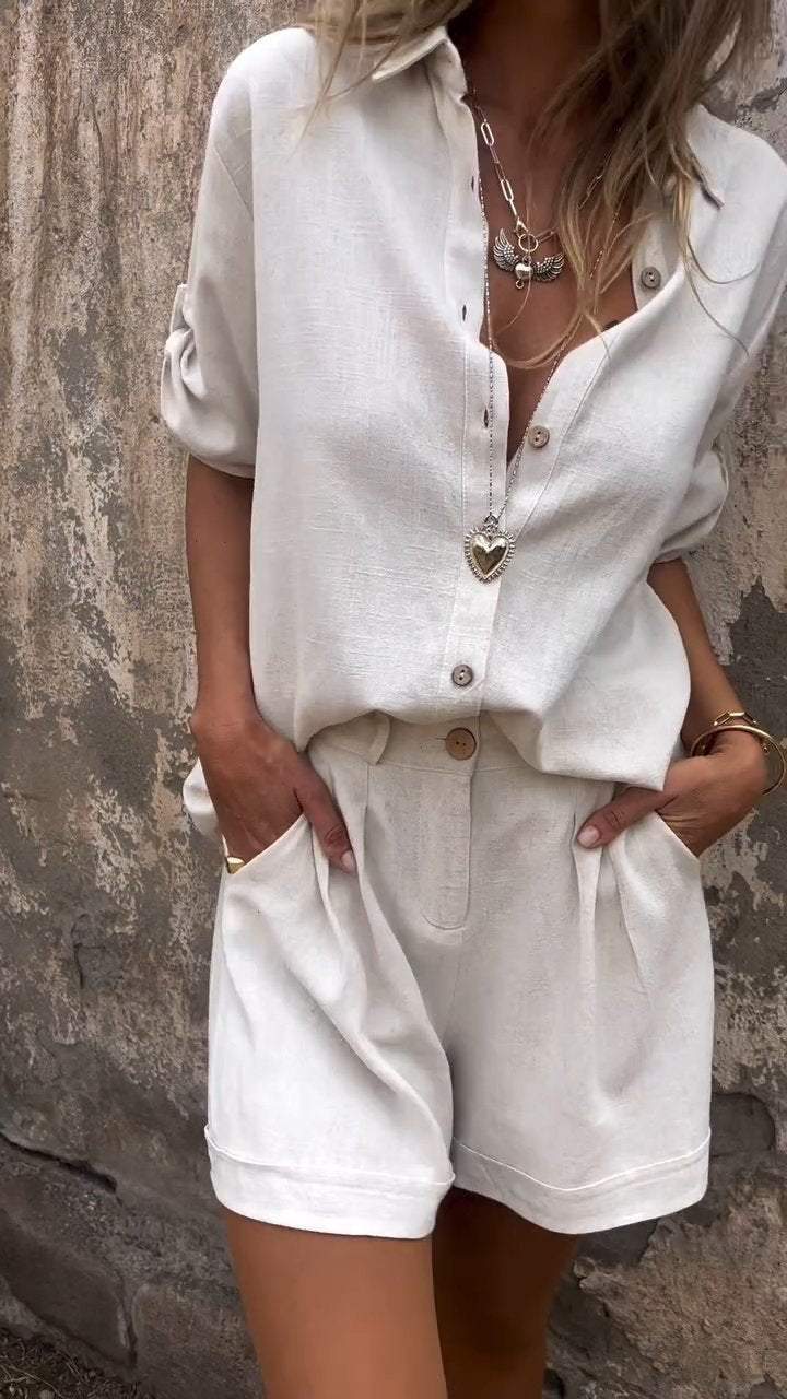 Jolie – Ensemble en Coton-Lin Élégant