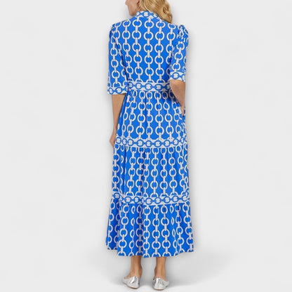 REAGAN – ROBE MIDI AVEC IMPRIMÉ CHAÎNE ÉLÉGANT