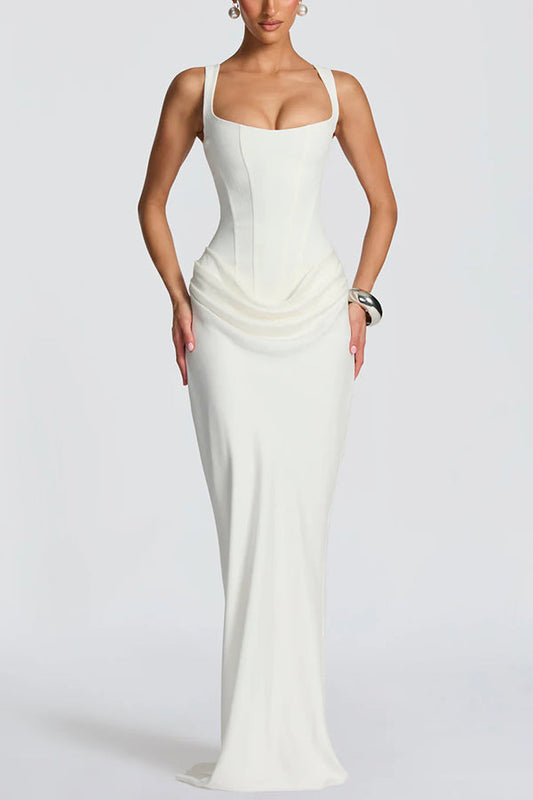 Leonor ❘ Robe maxi à décolleté carré