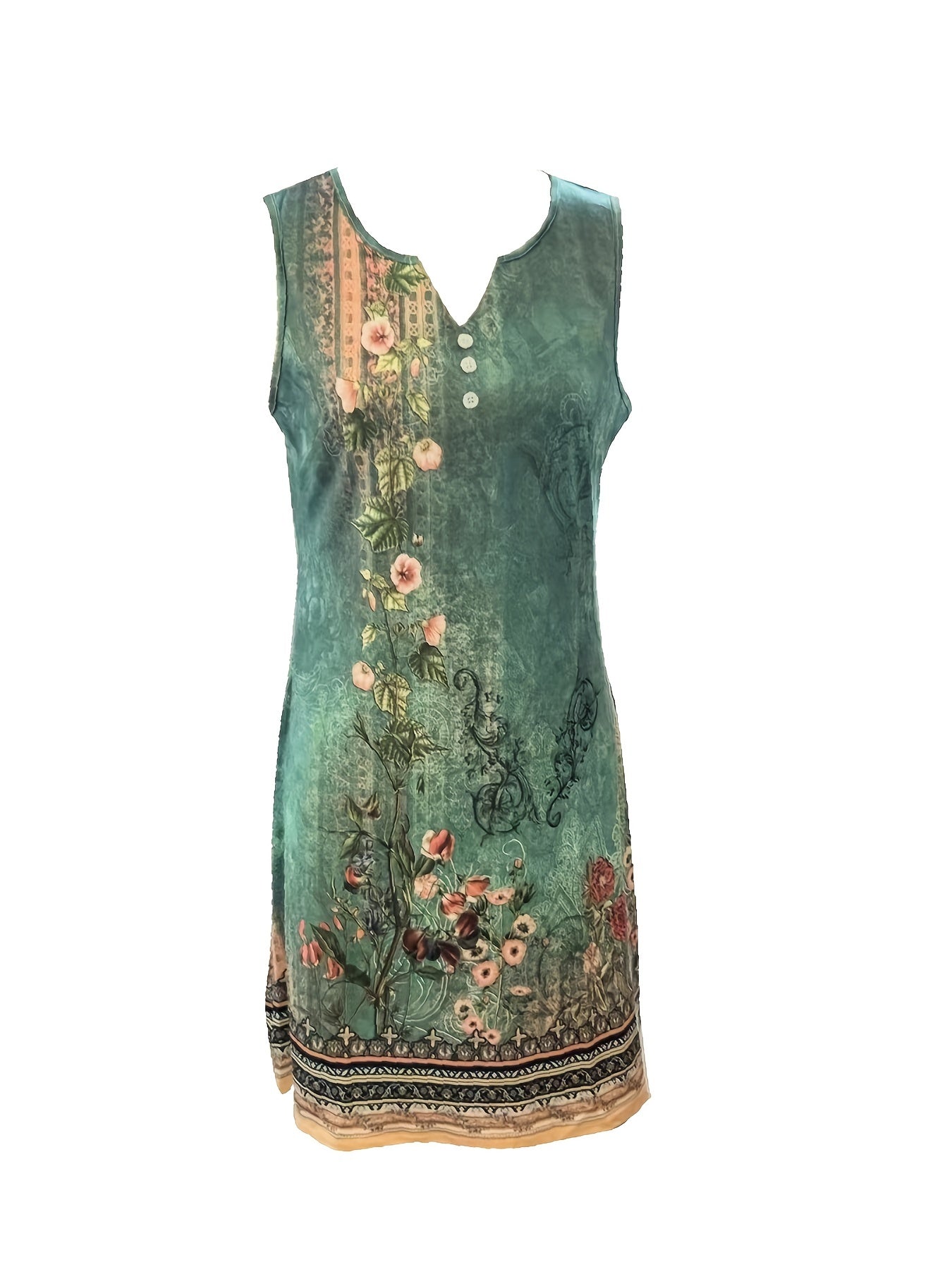 Harmoni - Robe à Coupe Florale avec Décolleté Notched