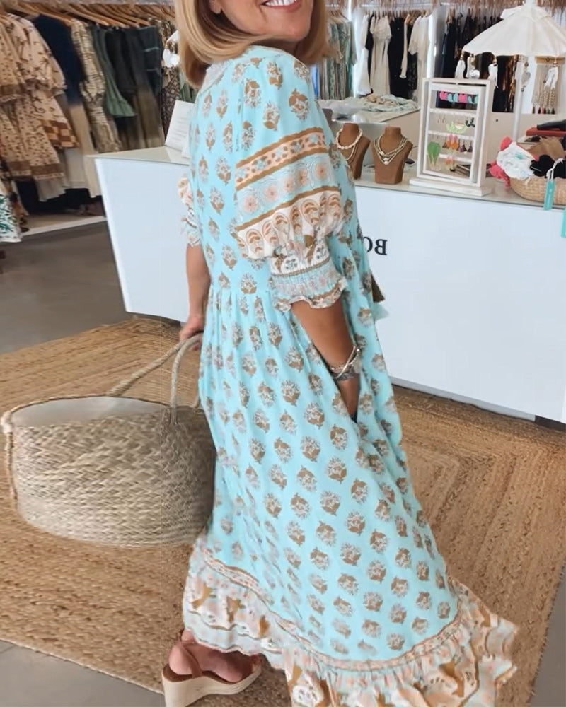 Inès | Robe boheme Chic pour femme | Maxi