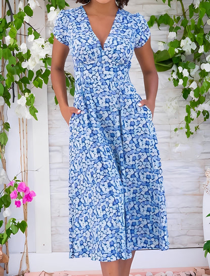 Monica - Robe décontractée à décolleté en V pour femmes