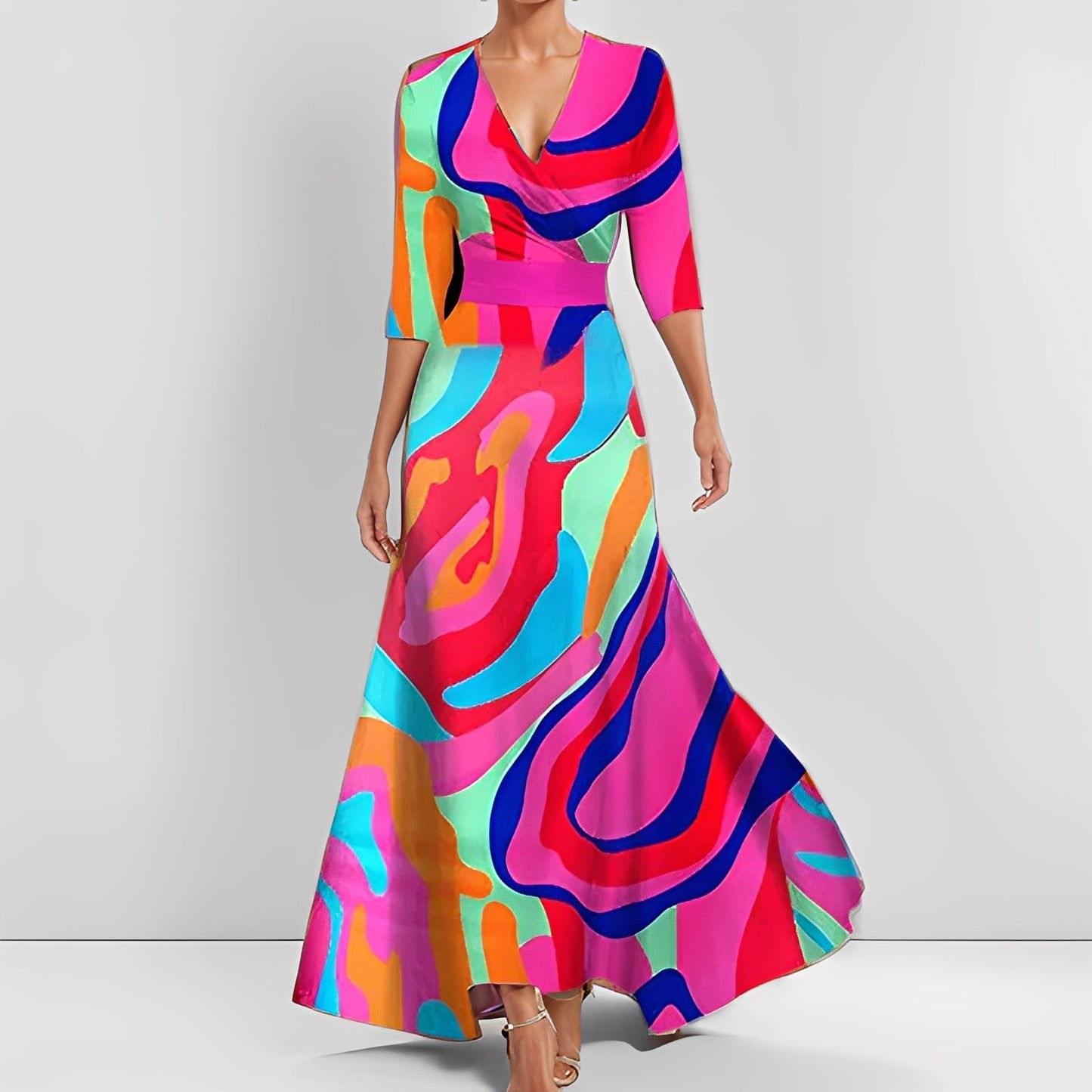 Geneviève - Robe florale élégante pour femmes