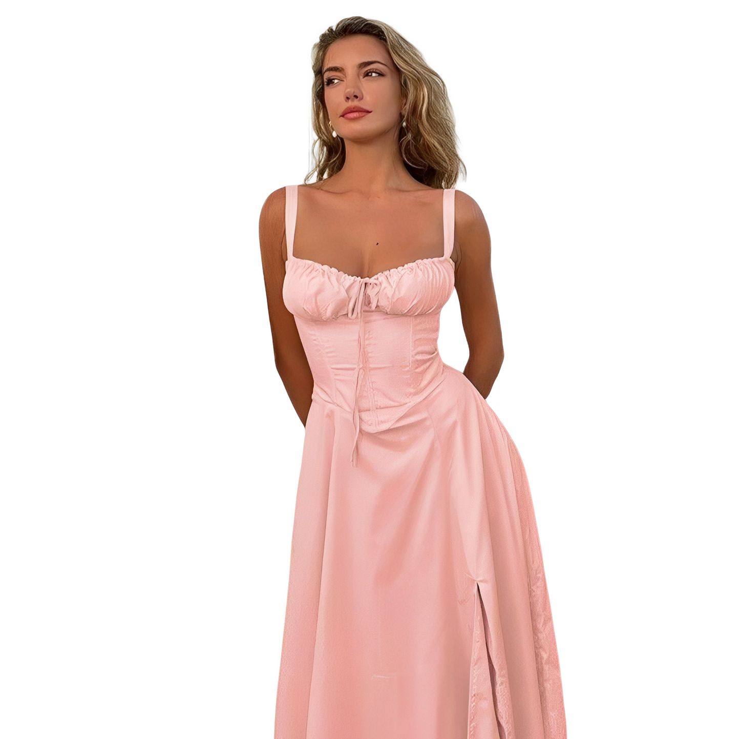 Irene - Robe Midi Élégante avec Corset pour Femmes