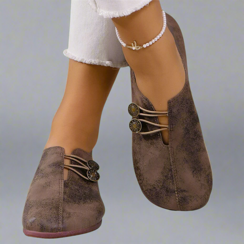 Kreszentia | Mocassins en cuir de chèvre suédé de haute qualité