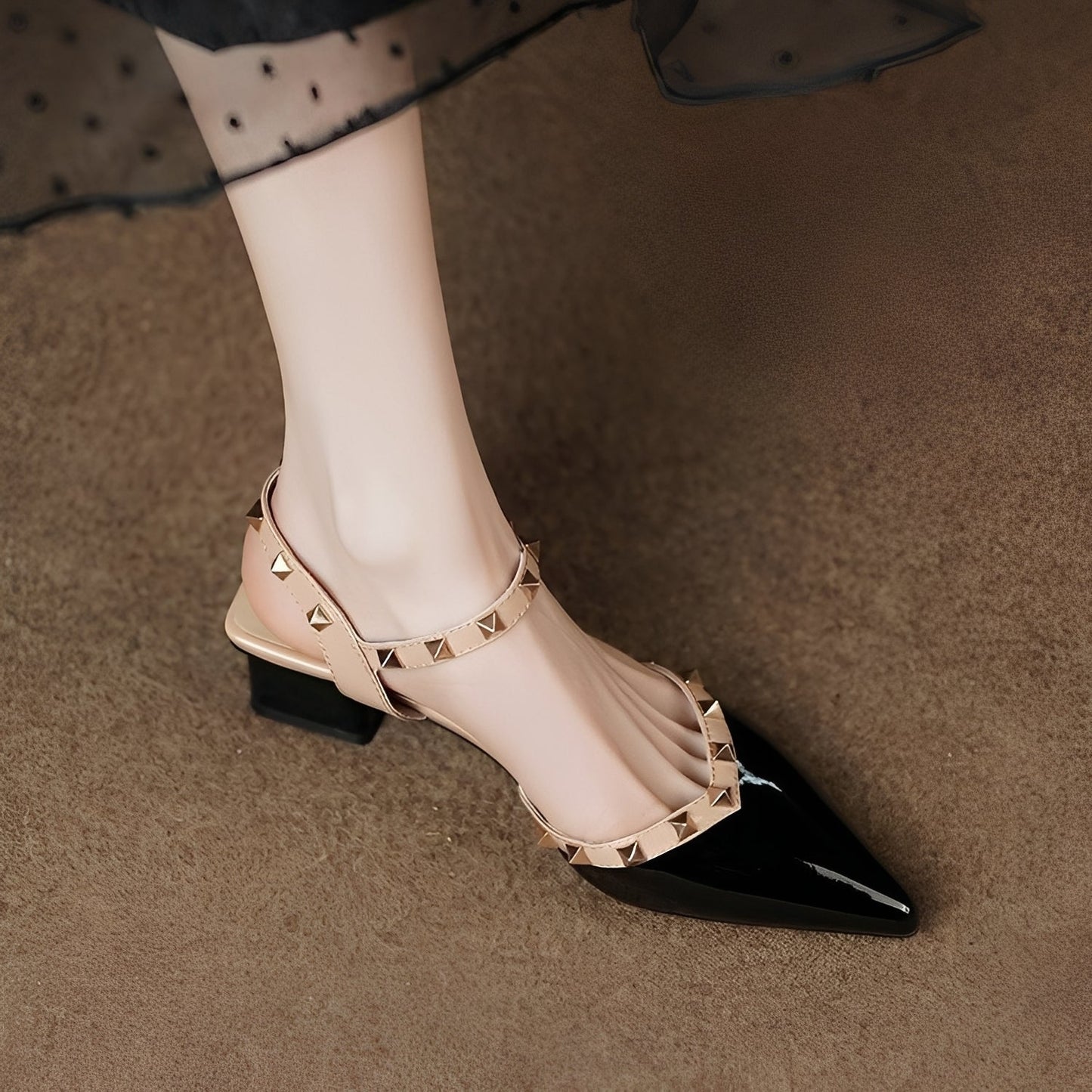 Paula - Chaussures à talons élégantes avec clous pointus pour femme