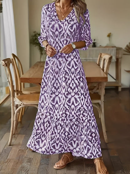 Alexia - Robe Maxi Élégante à Manches Longues pour Dames