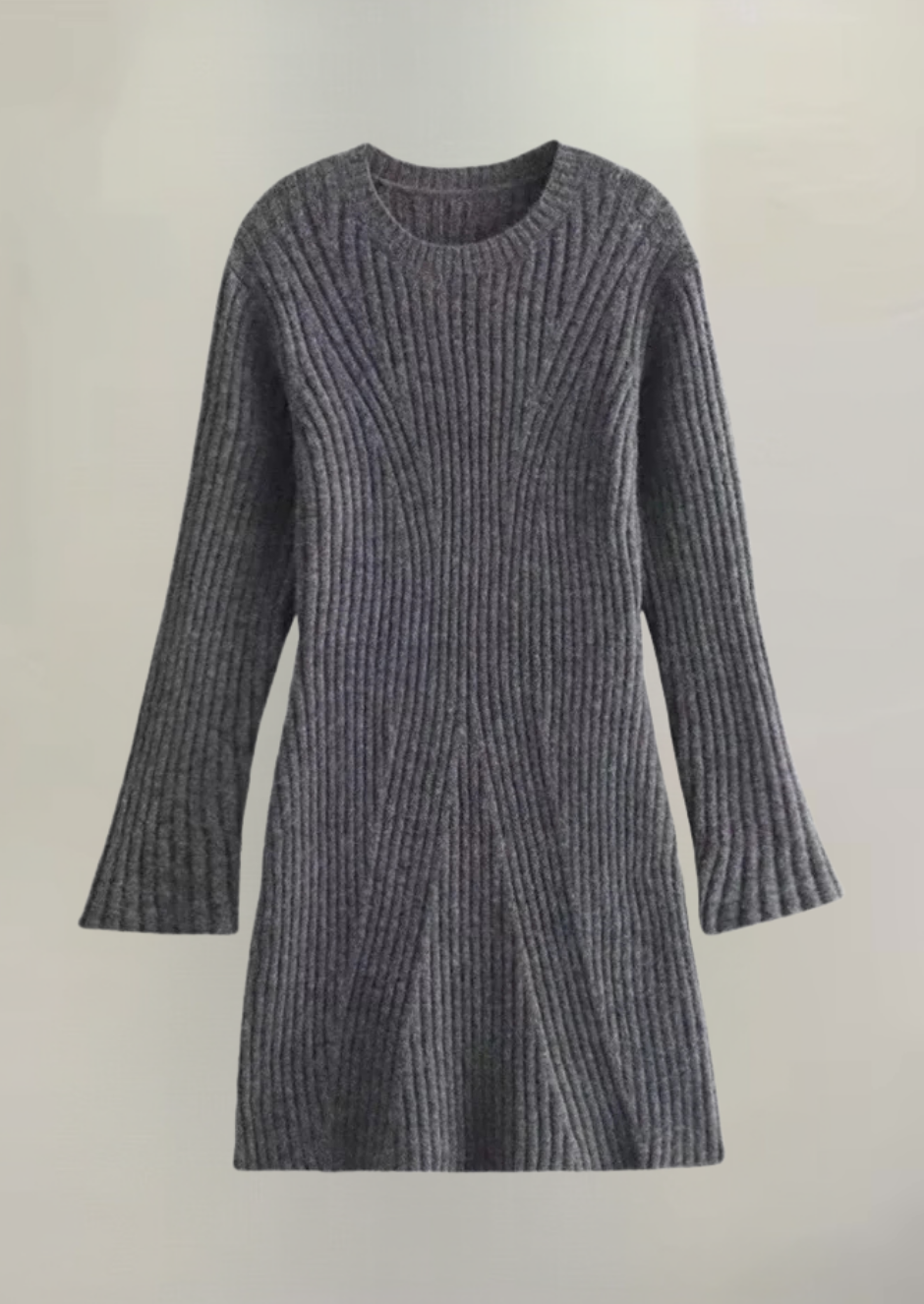Faustine - Élégant Robe Mini en Tricot Côtelé