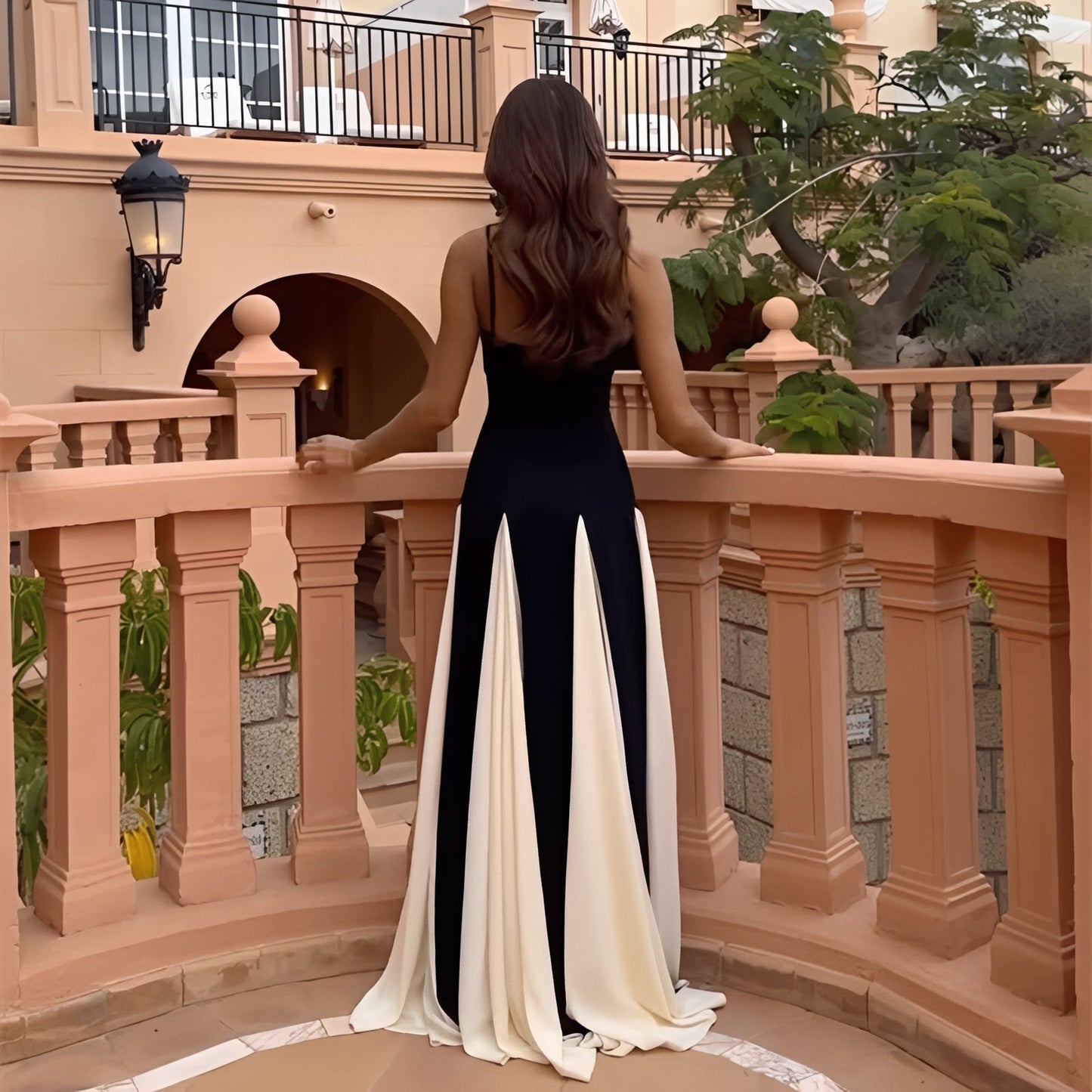 Eloise - Robe Élégante à Rayures Diagonales pour Femmes