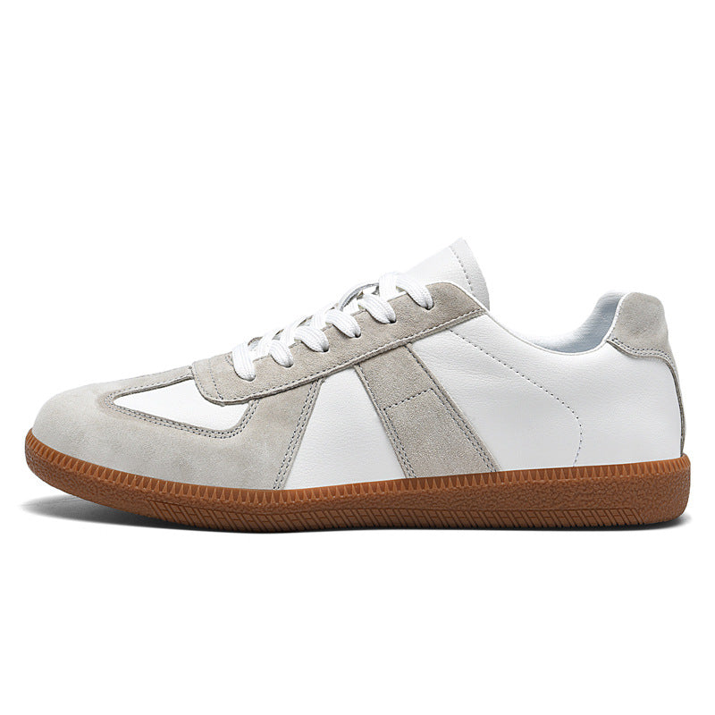 Irene - Baskets élégantes en cuir et toile pour femme