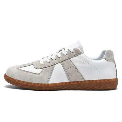 Irene - Baskets élégantes en cuir et toile pour femme