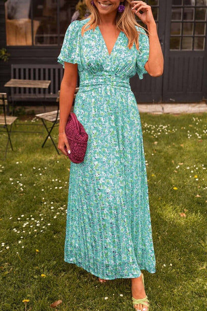Robe Longue Élégante Evelyn avec Décolleté en V