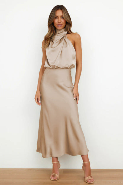Verona - Robe longue en satin