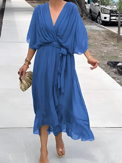 Seraphina – Robes midi croisées intemporelles