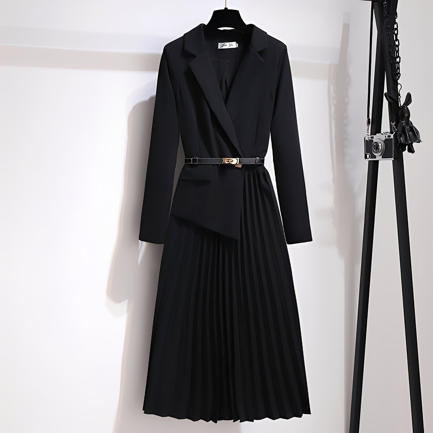 Minnie - Élégant robe midi plissée en ligne A pour femmes
