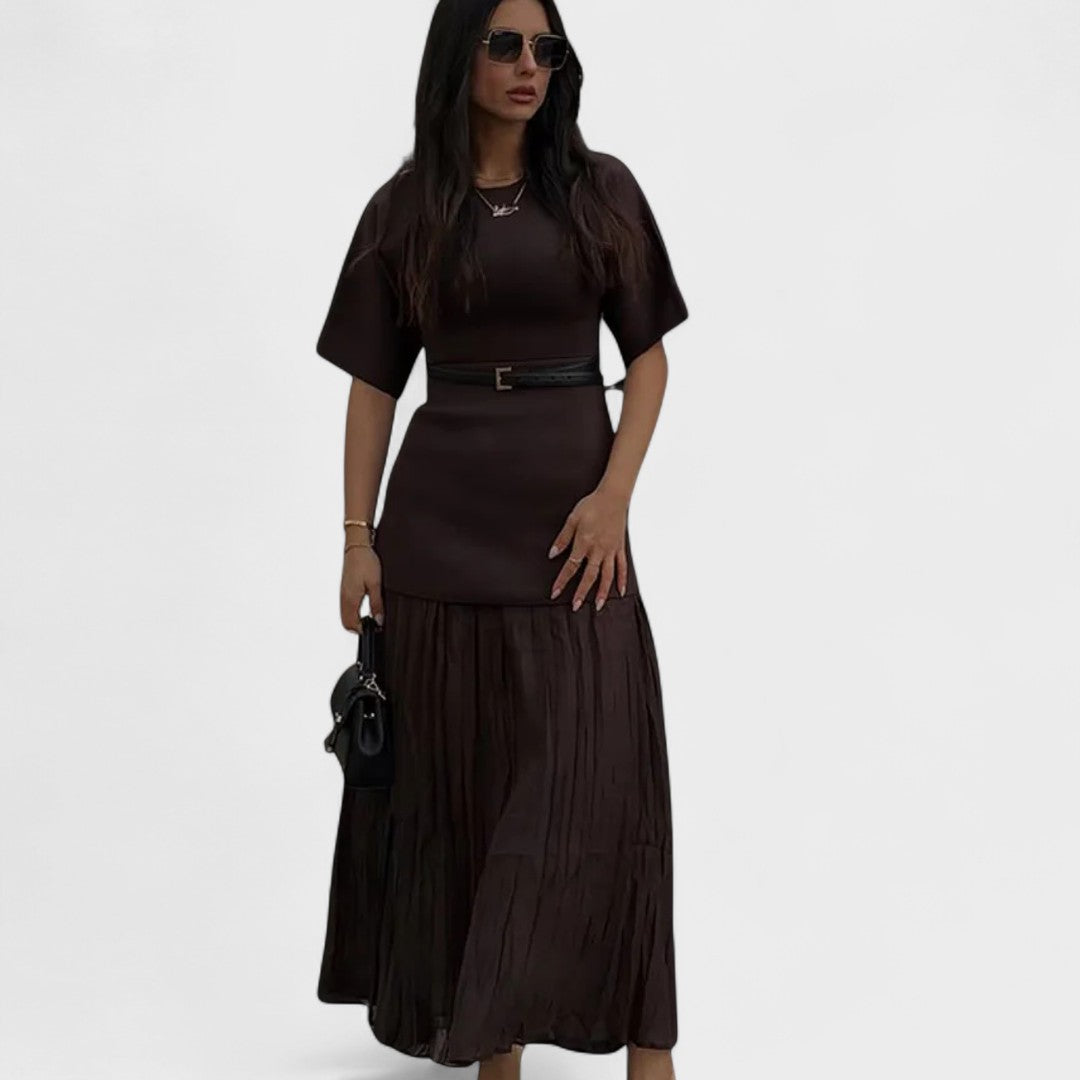 Andrea - Robe Maxi Plissée