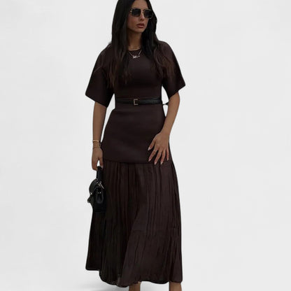 Andrea - Robe Maxi Plissée