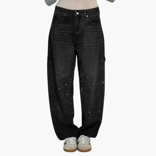 Victoria | Jeans Pailletés Taille Haute