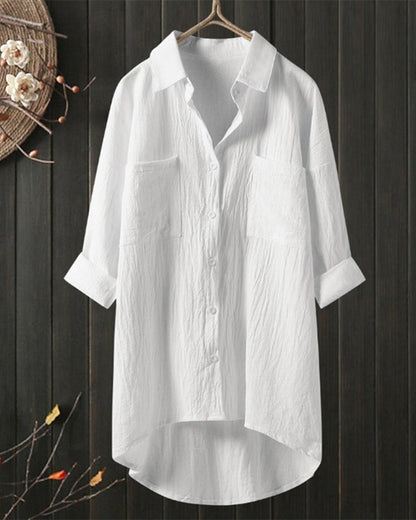 Olivia™ | Blouse ample et confortable en couleur unie