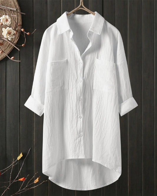 Olivia™ - Blouse ample et confortable de couleur unie