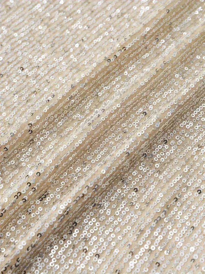 Robe À Paillettes col rond Soirée Pour Femme | Mini