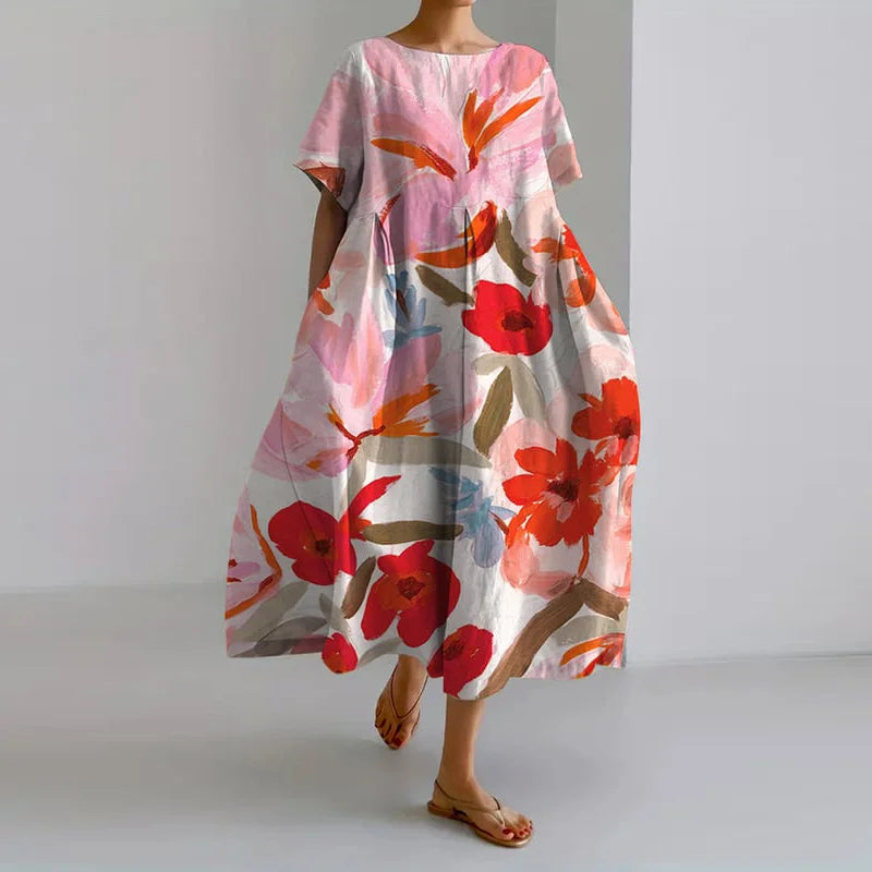 Wren - Robe fluide avec imprimé de fleurs fraîches élégante
