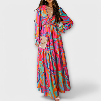 Juno - Élégant Robe Maxi Fleurie