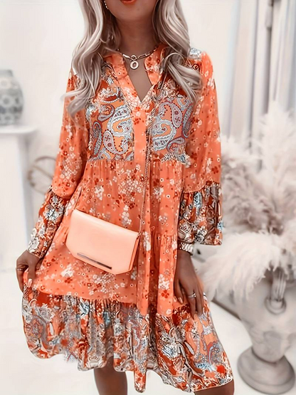 Liora – Robe bohème à coupe fluide et élégance florale