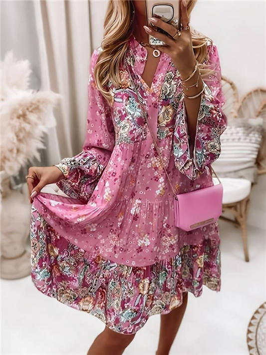 Liora – Robe bohème à coupe fluide et élégance florale