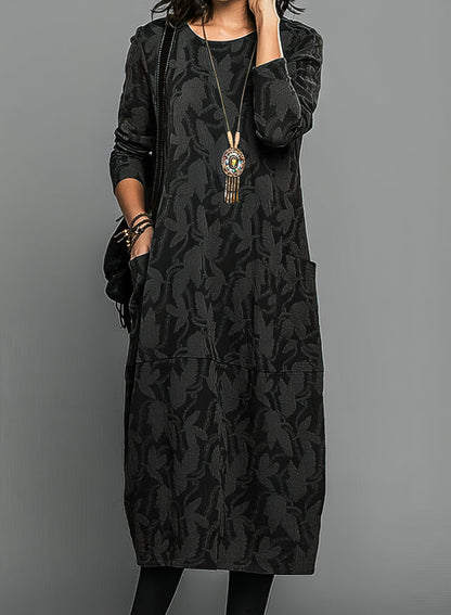 Cassie™ | Robe d'Hiver Décontractée à Col Rond