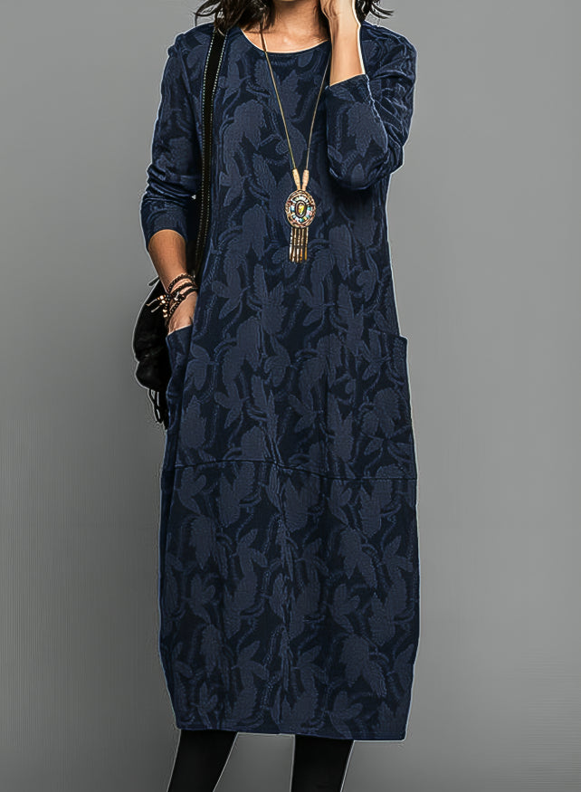 Cassie™ | Robe d'Hiver Décontractée à Col Rond