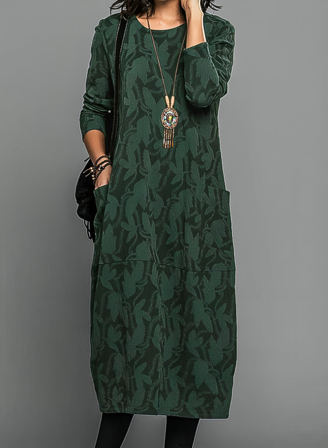Alisha – Robe à Manches Longues Imprimée