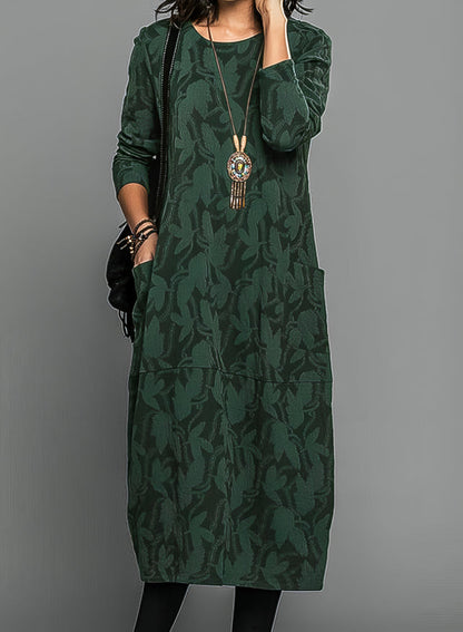 Cassie™ | Robe d'Hiver Décontractée à Col Rond