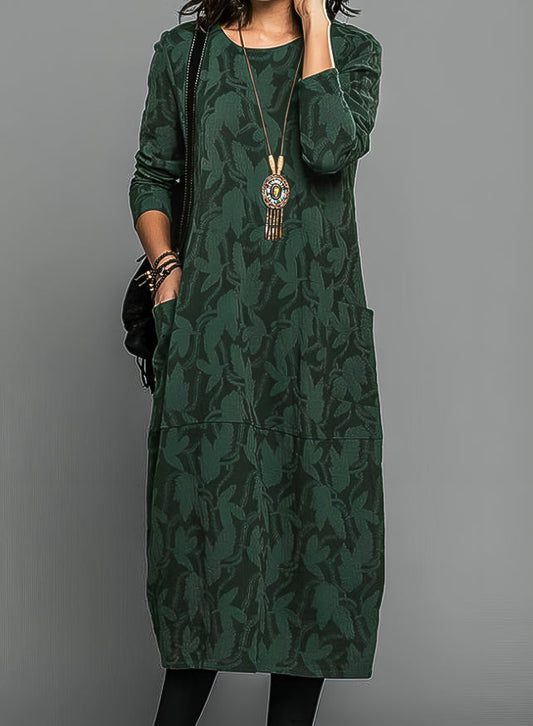 Cassie™ | Robe d'Hiver Décontractée à Col Rond